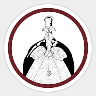 The Dead Queen Detectives - Queen Mary i Sticker